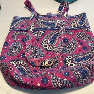 Vera Bradley Pink and Blue Paisley Tote